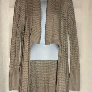 Cozy Knit Cardigan, Ivory, knit, belted by Banana Republic